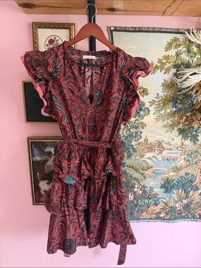 Ulla Johnson Honoria Paisley Tiered Ruffle Mini Dress
